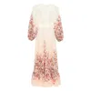 Zimmermann Awaken Plunge Maxi Dress With Separate Slip Clothing In Multi