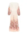 Zimmermann Awaken Plunge Maxi Dress With Separate Slip Clothing In Pink