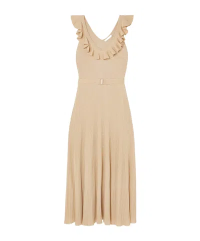 Zimmermann Awaken Ribbed Knit Dress In Neutral