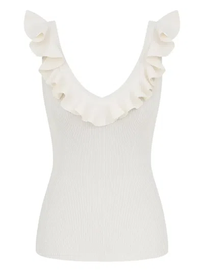 Zimmermann Awaken Ribbed Top In White