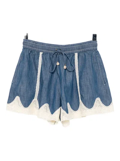 Zimmermann Awaken Shorts In Blue