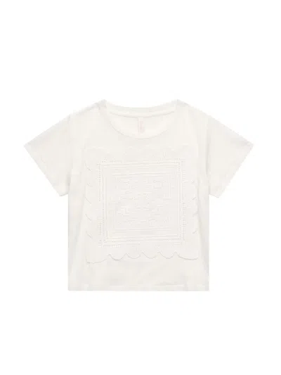 Zimmermann Baby Girl's,little Girl's & Girl's Solstice Appliqué Linen-cotton T-shirt In Neutral