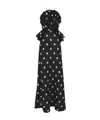 Zimmermann Crush Rosette Polka-dot Linen-silk Maxi Dress In Black