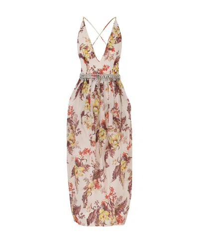 Zimmermann Women's Vestido Tirantes Blanco Est Flores In Multicolor