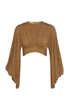 Zimmermann Balance Batwing Bodice In Brown