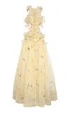 Zimmermann Balance Braided Bodice Dress In Yellow