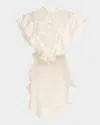 Zimmermann Balance Embroidered Waterfall Top In Ivory