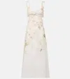 Zimmermann Womens Balance Floral-print Linen Midi Dress White Hydrangea Xs In Neutral
