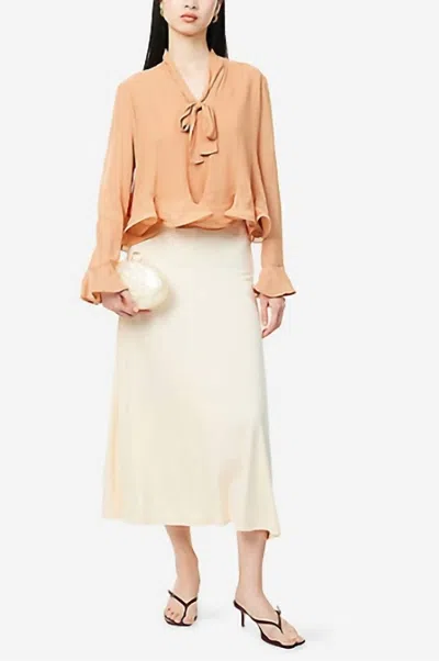 Zimmermann Balance Flutter Top In Dusty Peach In Multi