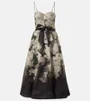 Zimmermann Balance Linen And Silk Bustier Dress In Black