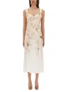 Zimmermann Womens Balance Floral-print Linen Midi Dress White Hydrangea Xs In Neutral