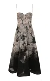 Zimmermann Balance Picnic Dress In Black Hydrangea