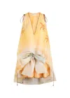 Zimmermann Balance Printed Linen-blend Mini Dress In Multi