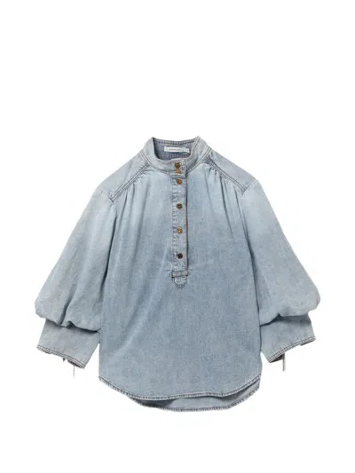Zimmermann Balloon-sleeve Blouse In Blue