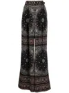 Zimmermann Bandana-print Wide-leg Trousers In Black