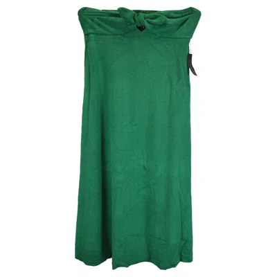 Zimmermann Bandeau Dress In Greey Cotton Terry In Green