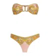Zimmermann Maxine Knot Trim Printed Bikini