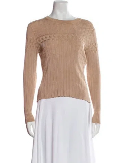 Pre-owned Zimmermann Bateau Neckline Long Sleeve Top In Neutral