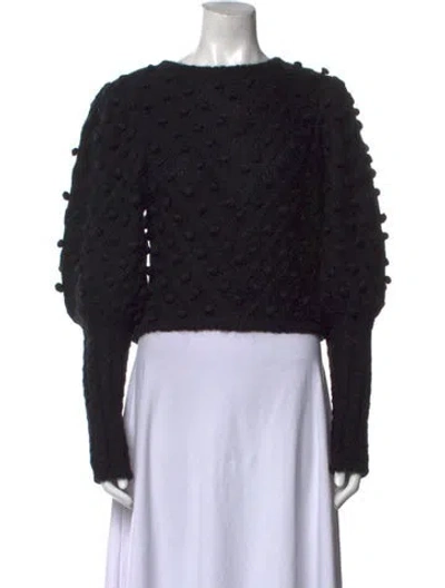Pre-owned Zimmermann Bateau Neckline Sweater In Black
