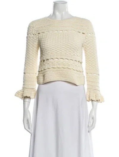 Pre-owned Zimmermann Bateau Neckline Sweater W/ Tags In Yellow