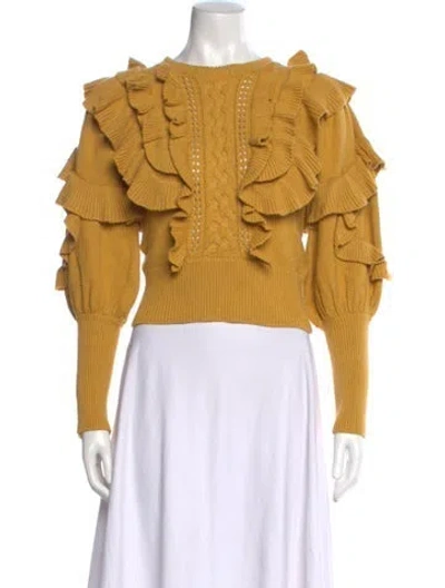 Pre-owned Zimmermann Bateau Neckline Sweater In Yellow