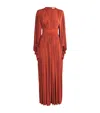 Zimmermann Batwing Illuminated Maxi Dress In Orange