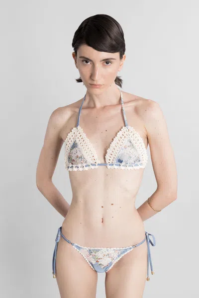 ZIMMERMANN BEACHWEAR IN CYAN POLYAMIDE
