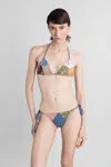 Zimmermann Lucky Cotton Mini Tri Beachwear Multicolor In Blue