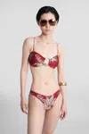 Zimmermann Beachwear In Red Polyamide In Pink