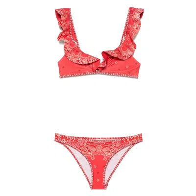 Zimmermann Beachwear Red In Orange