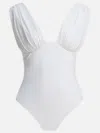 Zimmermann Awaken Gathered One-piece Swimsuit In Ivory In White