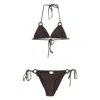 Zimmermann Coco Texture Ring Two-piece Swimsuit In Brown