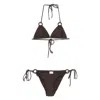 Zimmermann Coco Texture Ring Two-piece Swimsuit In Brown