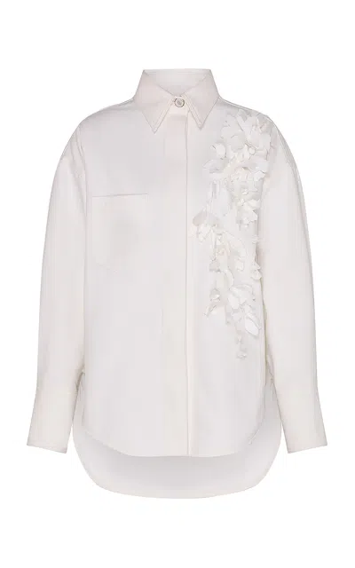 Zimmermann Becoming Applique Cotton Denim Shirt In Multi