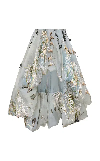 Zimmermann Becoming Butterfly Silk-blend Maxi Skirt In Multi