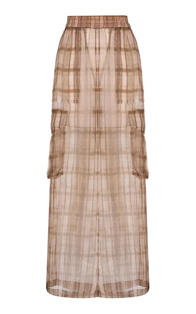 Zimmermann Becoming Cargo Linen-silk Pants In Neutral