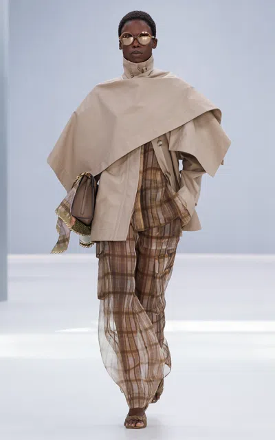 Zimmermann Becoming Drill Draped Cotton Jacket In Neutral