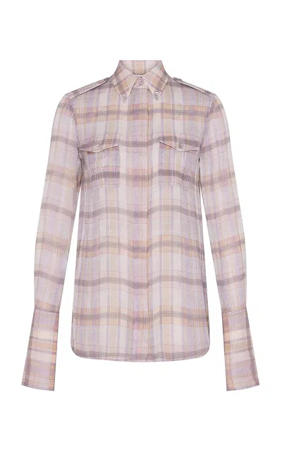 Zimmermann Becoming Silk Shirt In Pink