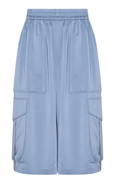 Zimmermann Becoming Silk Utility Bermuda Shorts In Animal Print