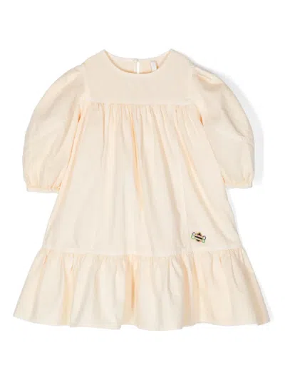 Zimmermann Kids' Bee-embroidered Cotton Dress In Yellow