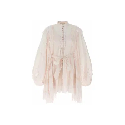 Zimmermann Beige Cotton Casual Dress In Neutral