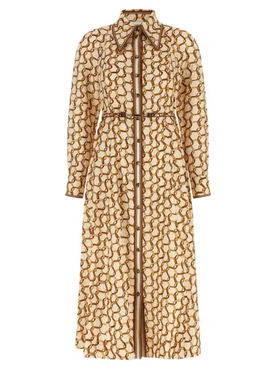 Zimmermann Beige Linen Midi Women's Dress