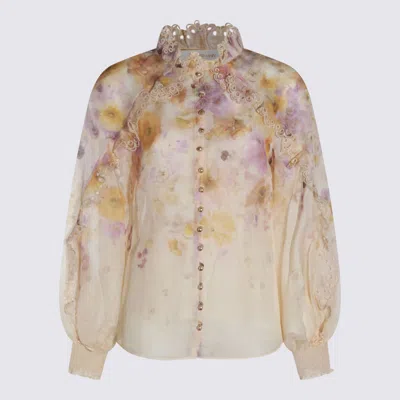 Zimmermann Beige Linen Top In Neutral