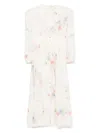 Zimmermann Beige Lucky Linen Midi Dress In White