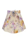 Zimmermann Womens Cream Dahlia Luna Floral-print Silk-blend Shorts Xs In Animal Print