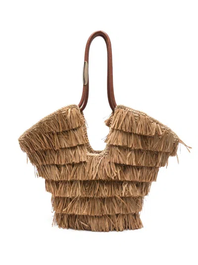 Zimmermann Beige Raffia Handbag