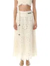 Zimmermann Cotton Rhiannon Embroidered Midi Skirt