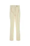 Zimmermann Pantalone Dalla Gamba Ampia Luminosity In Misto Lana Ricamata  Donna In Beige