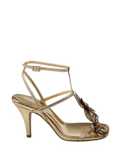 Zimmermann Belara Appliqués Sandals In Gold