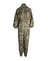 Zimmermann Bellitude Floral-print Jumpsuit In Green Linen In Green